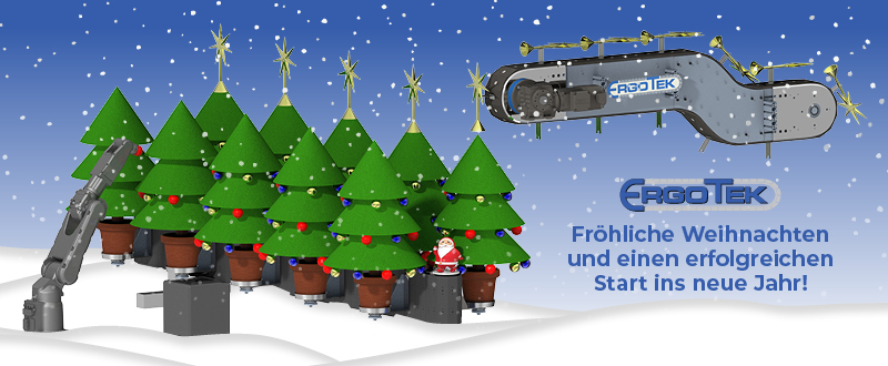 Auch dieses Jahr läuft die Weihnachtsbaumproduktion dank ErgoTek-Förderer wieder störungsfrei!